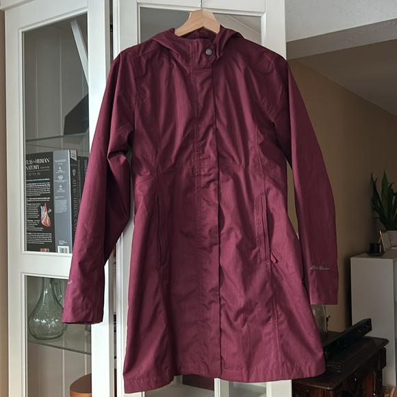 Eddie Bauer Burgundy Rain/Wind Jacket - Picture 2 of 11